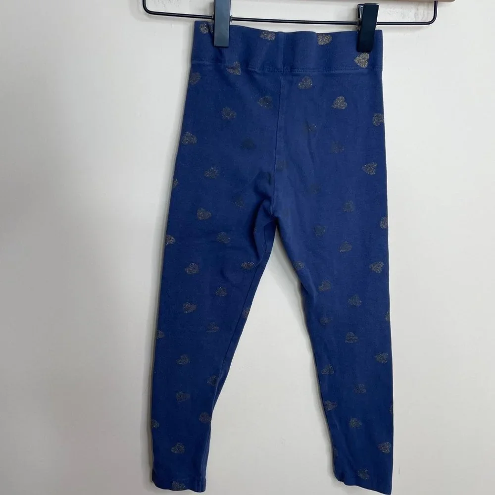 Mini Boden‎ Blue Heart Leggings Toddler Girls Size 5-6yrs or 116cm